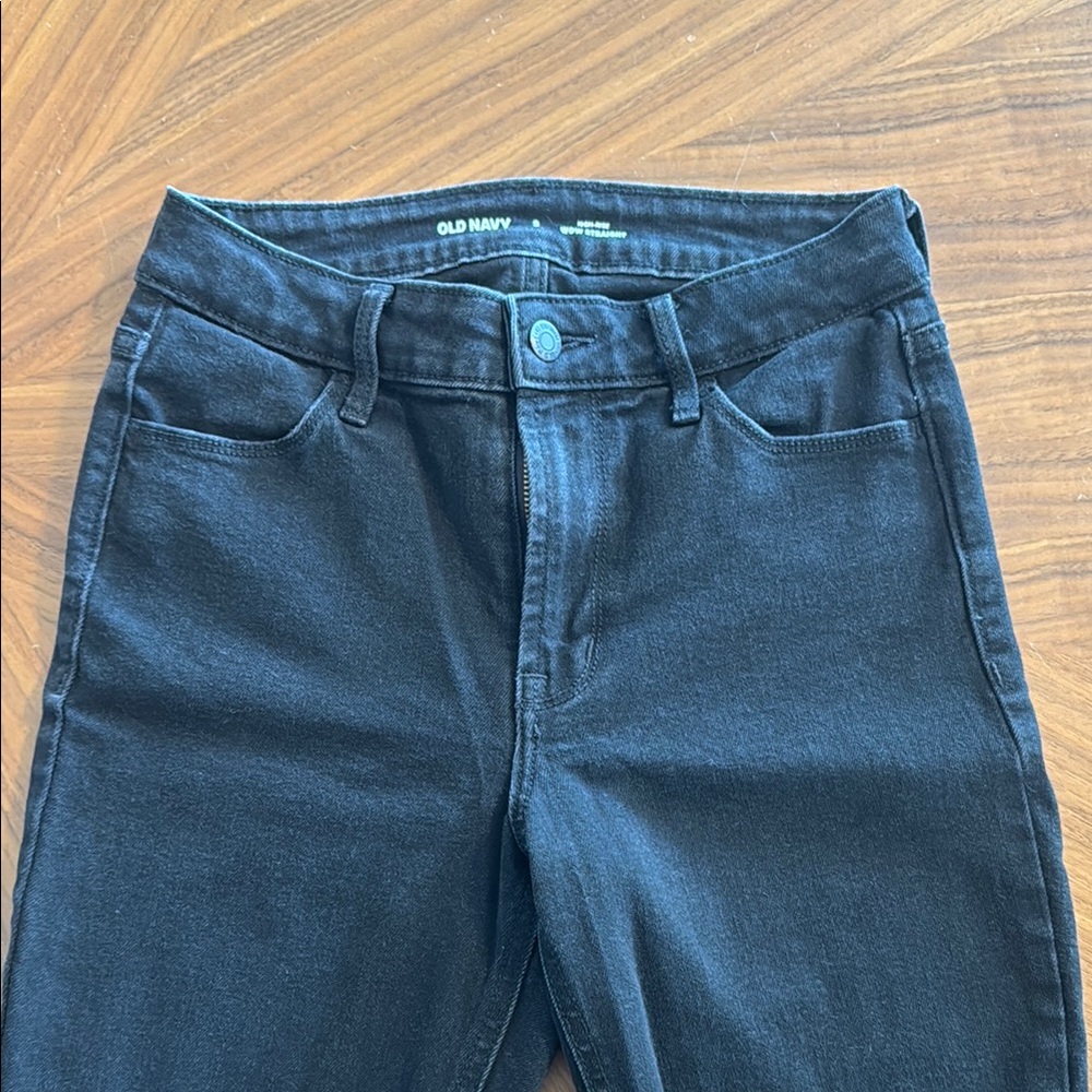 Old Navy Black High-rise Wow Straight Jeans